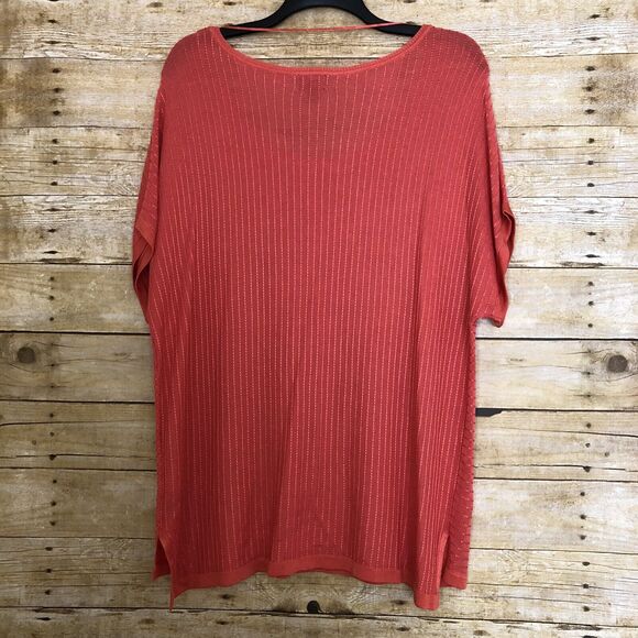 Worthington Pink Short Sleeve Lightweight Knit Tunic Top - Size XL - Scoop Neck - Picture 5 of 5